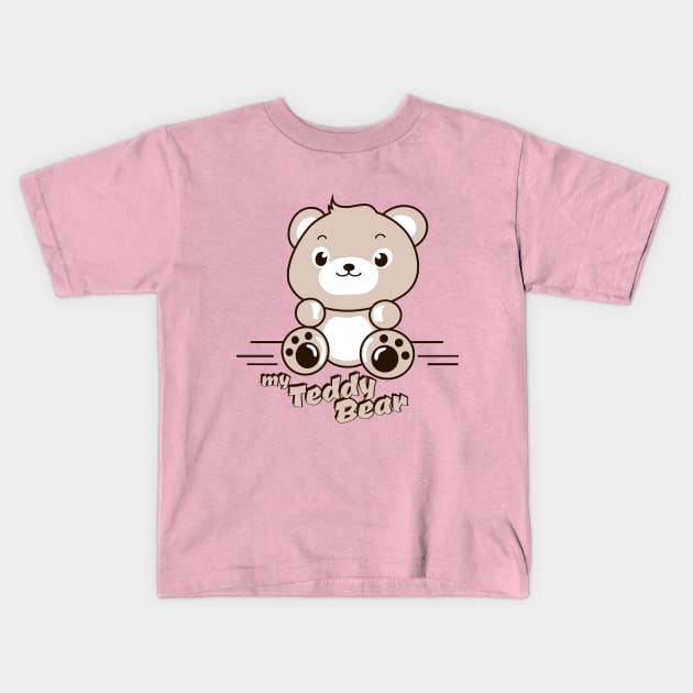 MY TEDDY BEAR Kids T-Shirt by APELO